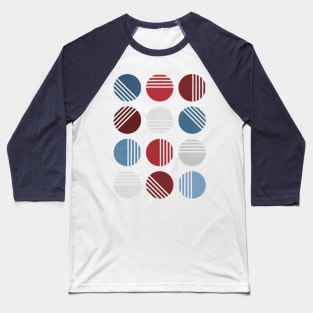 Abstract circles and white lines Baseball T-Shirt